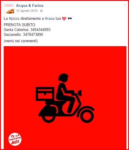 Gestire bene i social: la pizzeria Acqua & Farina di Sarzana