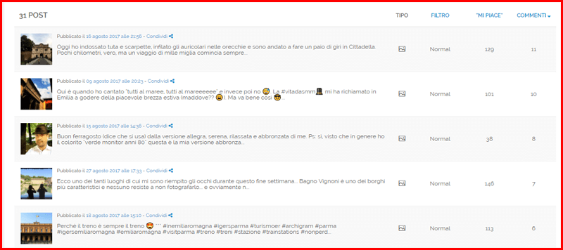 Report Instagram: completi, facili e veloci con Postpickr